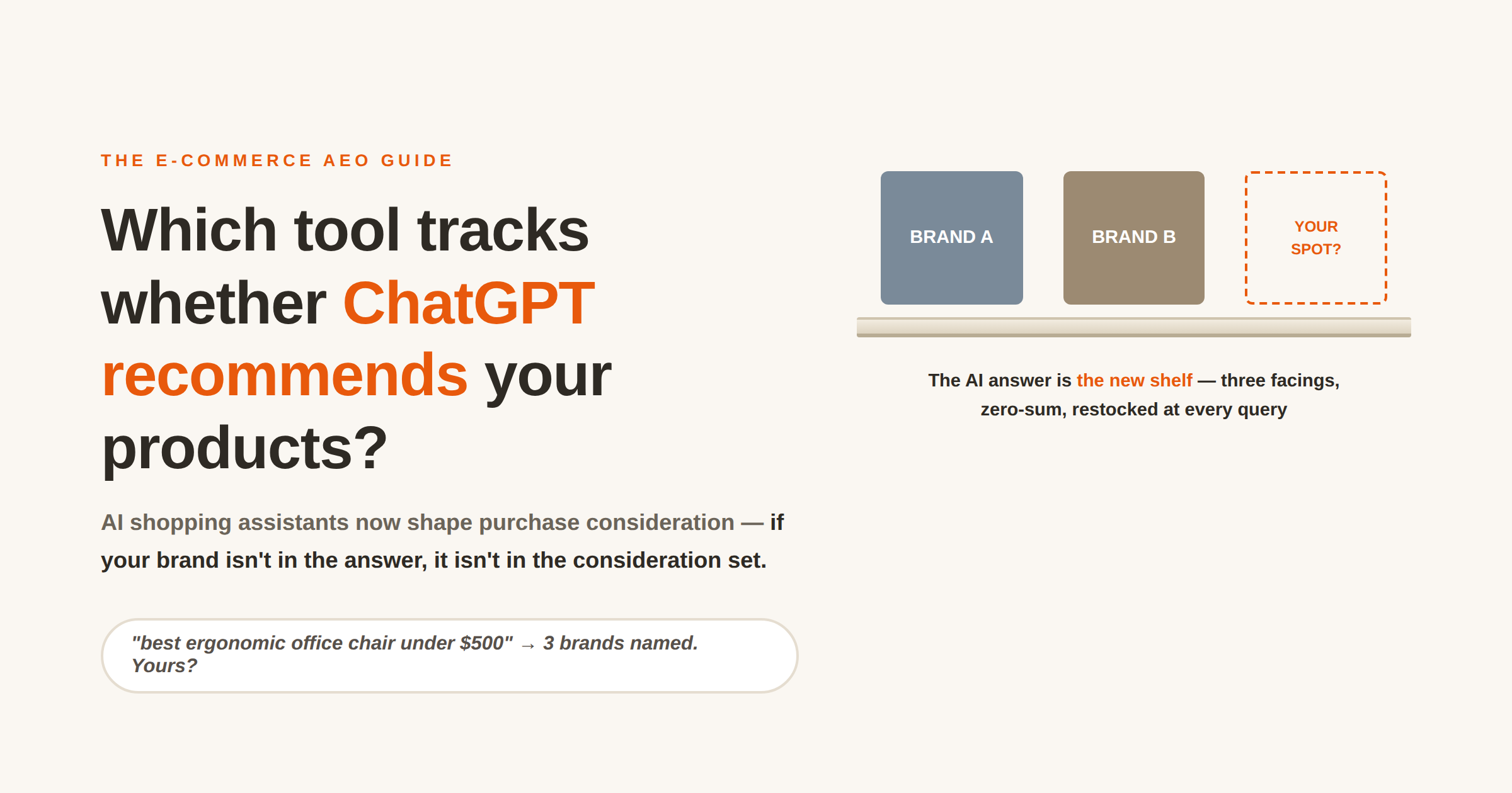 Which Tool Tracks Whether ChatGPT Recommends My Products? The E-Commerce AEO Guide