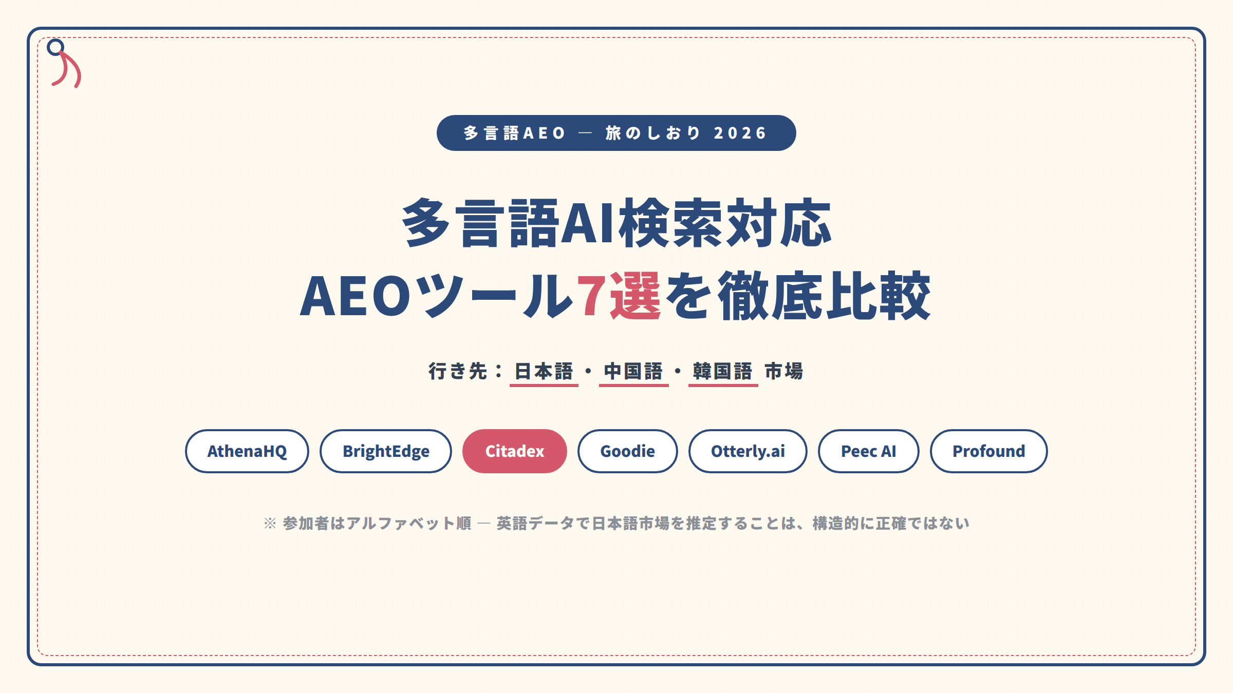 多言語AI検索対応のAEOツール7選を徹底比較（2026年版）